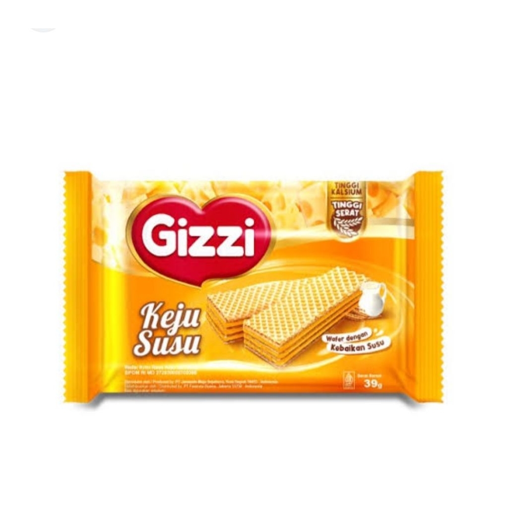 

Gizzi Wafer Makanan Ringan Rasa Keju Susu 30gr