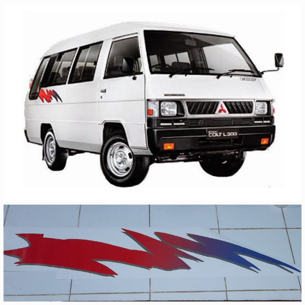 List body stiker Mitsubishi L300 Minibus / List body stiker Mitsubishi L300 Van Starwagon tahun1980 