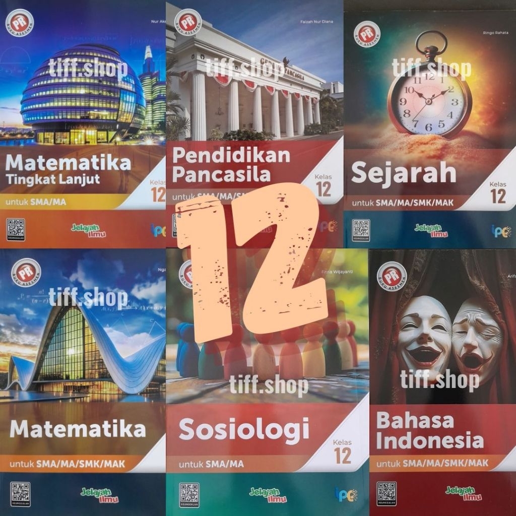 Buku LKS/PR kelas XII, 12 (kurikulum merdeka) semester 1 dan 2,  Intan Pariwara.