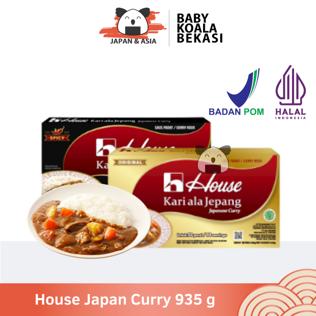 

House Japan Curry Roux 935 g Halal │ Bumbu Kari Ala Jepang 50 Porsi Bahan Kuah Kare untuk Nasi Ramen -BKB