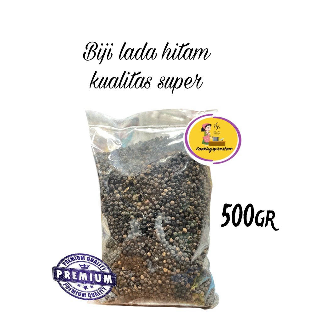 

Biji lada hitam kualitas terjamin bagus / Biji Lada Hitam 500gr - 1kg Whole Black Pepper Murni Asli / Merica hitam
