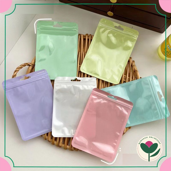 

Macaron plastik ziplock warna pastel color kantong packing aksesoris photocard lucu cantik MK1998