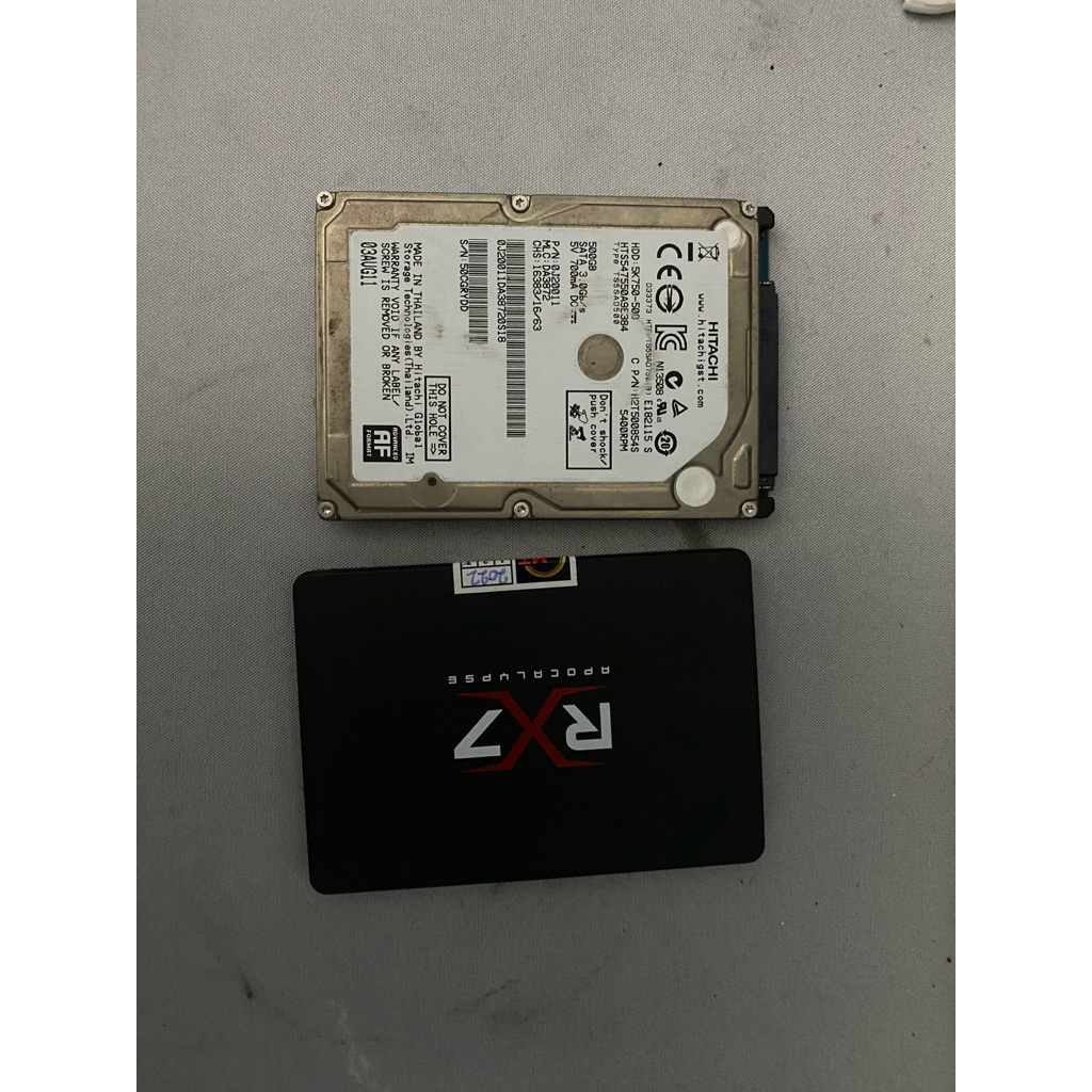Hardisk SSD dan HDD