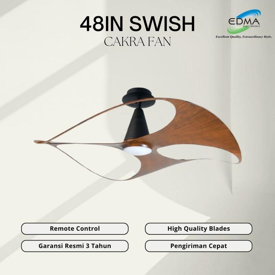 MT EDMA 48in SWISH Kipas Angin Gantung Plafon Decorative Ceiling Fan