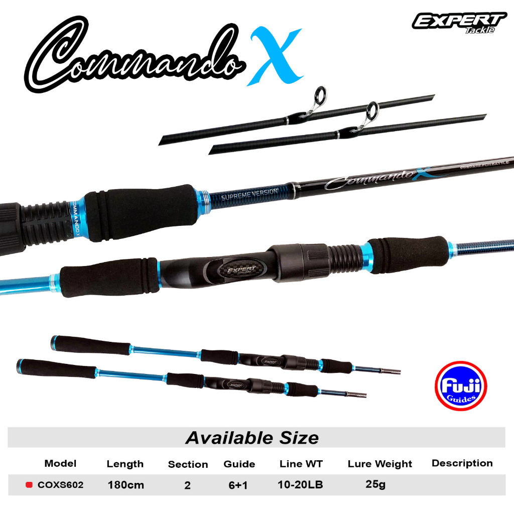 ROD EXPERT GRAPHITE COMMANDO X SPINNING - BAITCASTING | GALATAMA | CASTING | CAST COMANDO