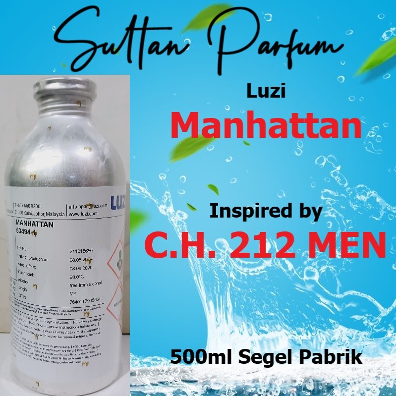 MANHATTAN by LUZI Bibit Parfum C.H. 212 MEN 500ml Segel Pabrik