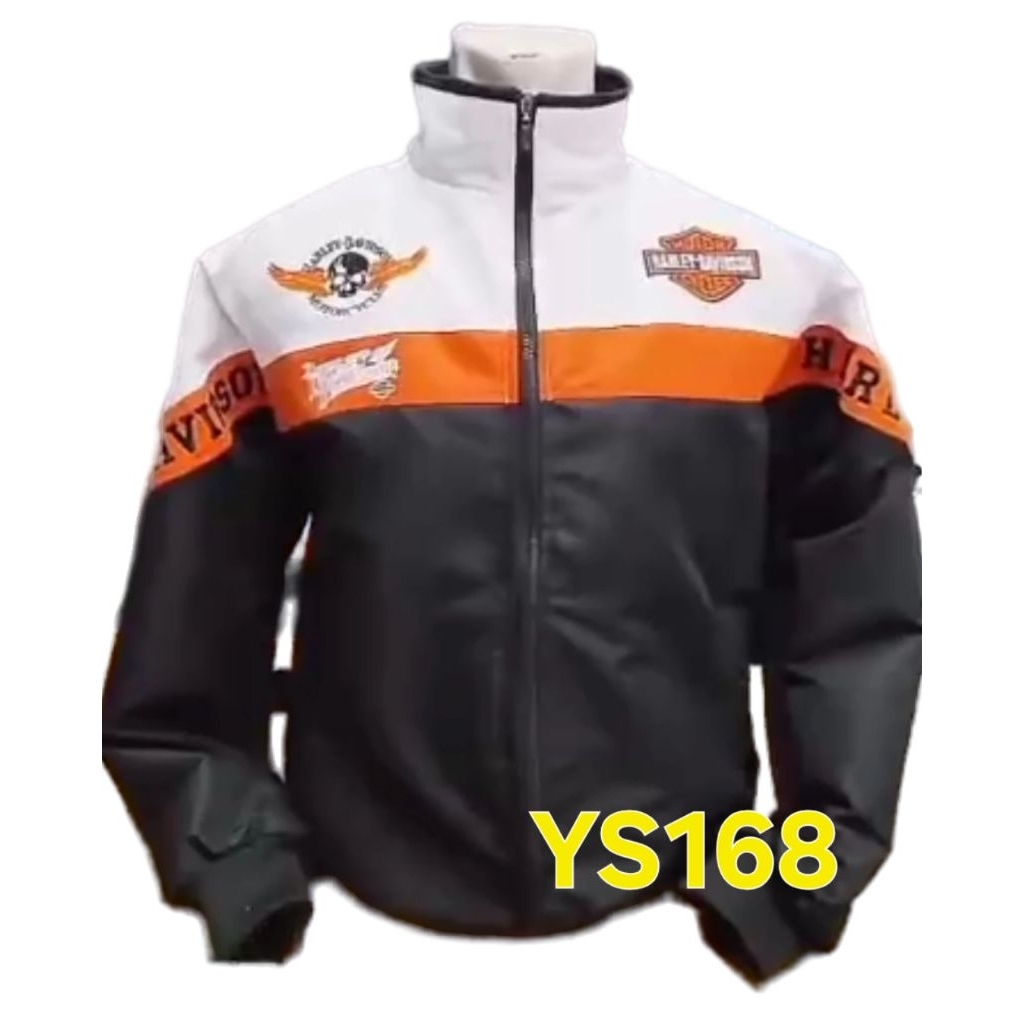 Jaket Harley Davidson Skull - Racing - Bomber Varsity Vintage - Tracktop zipper - Full Bordir - Impo