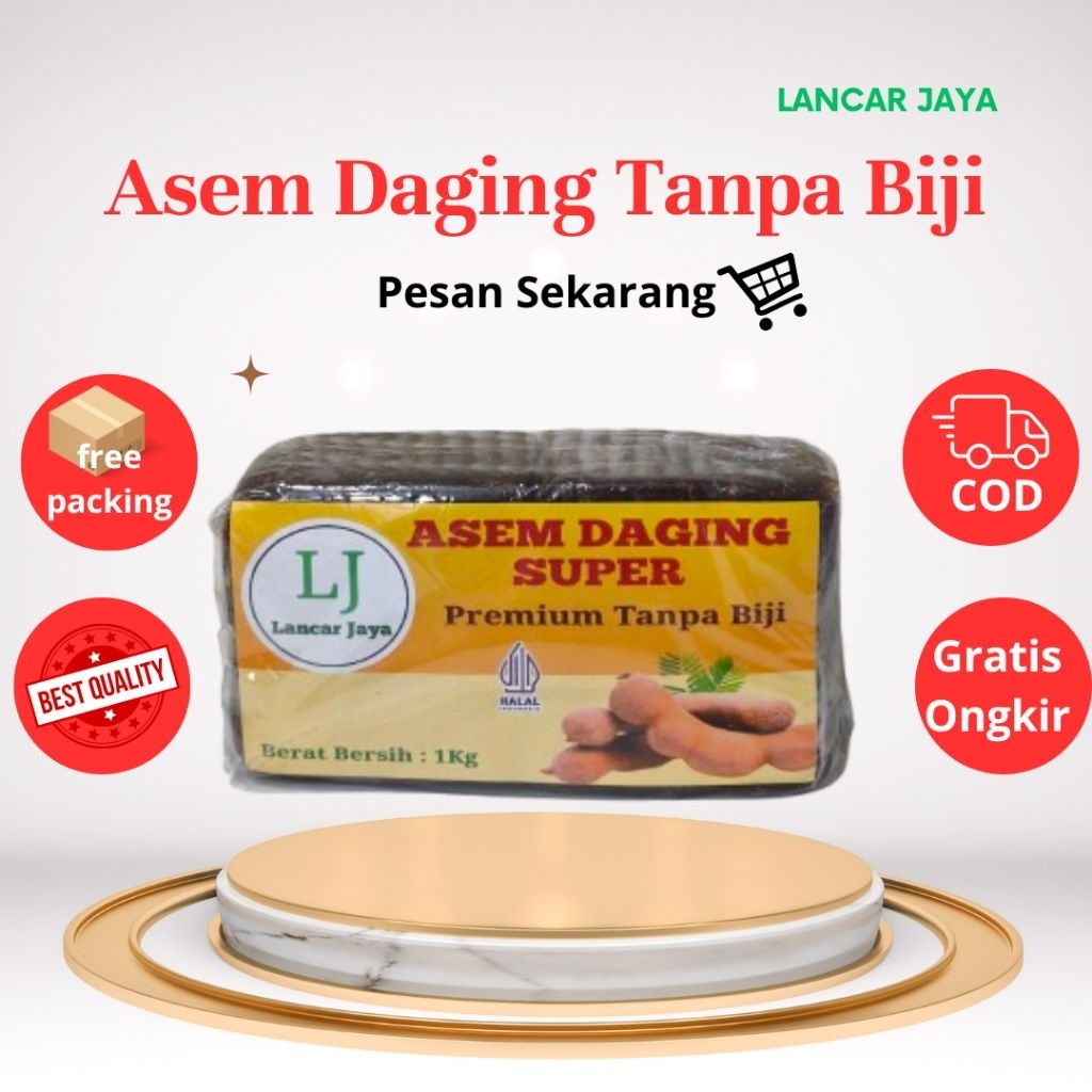 

Asem jawa Asem Daging / Asam jawa tanpa biji /Asem kuning / Asem Daging / 100% Asli