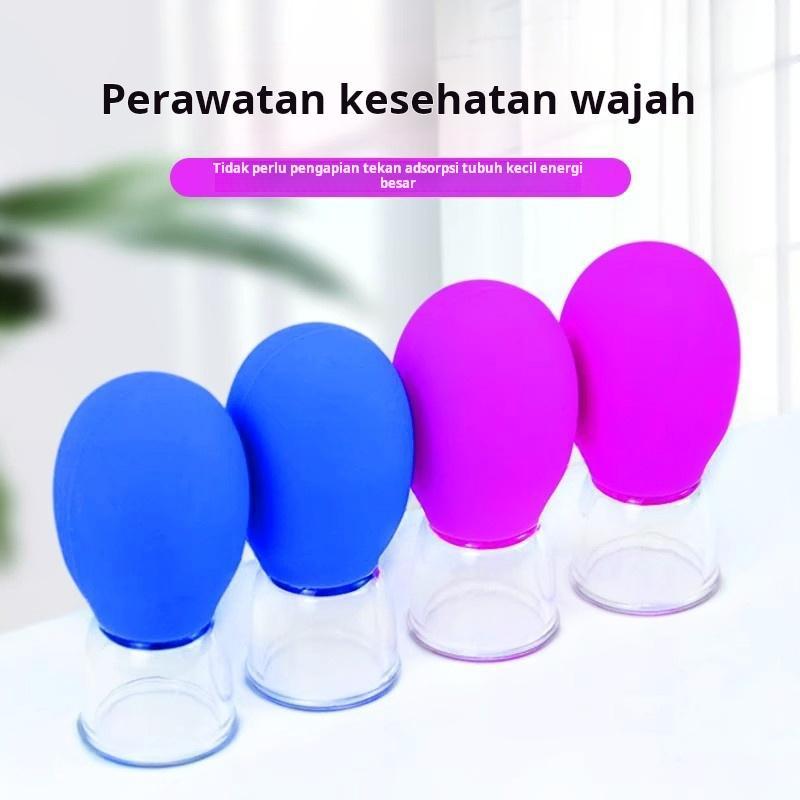 6PCS Vakum Alat Cupping Therapy Silicone Face Cupping Set Facial Vacuum Cupping Alat Bekam Wajah Sil