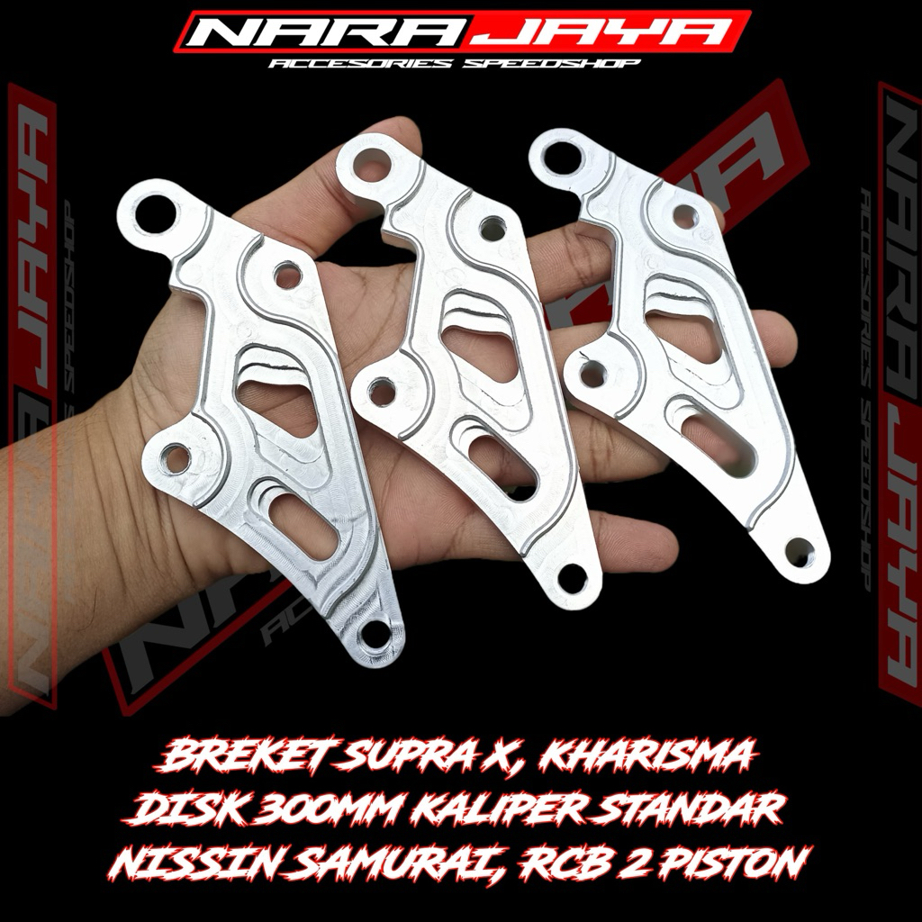 breket supra x, kharisma, supra 125 old disk 300mm 260mm(free stiker )