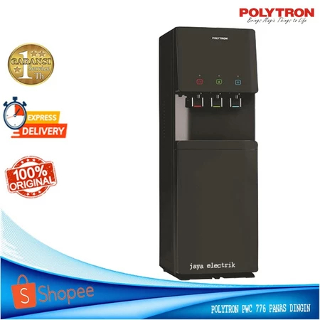 POLYTRON Dispenser PWC 776 Galon Bawah 3 Kran Panas Normal Dingin Kompresor