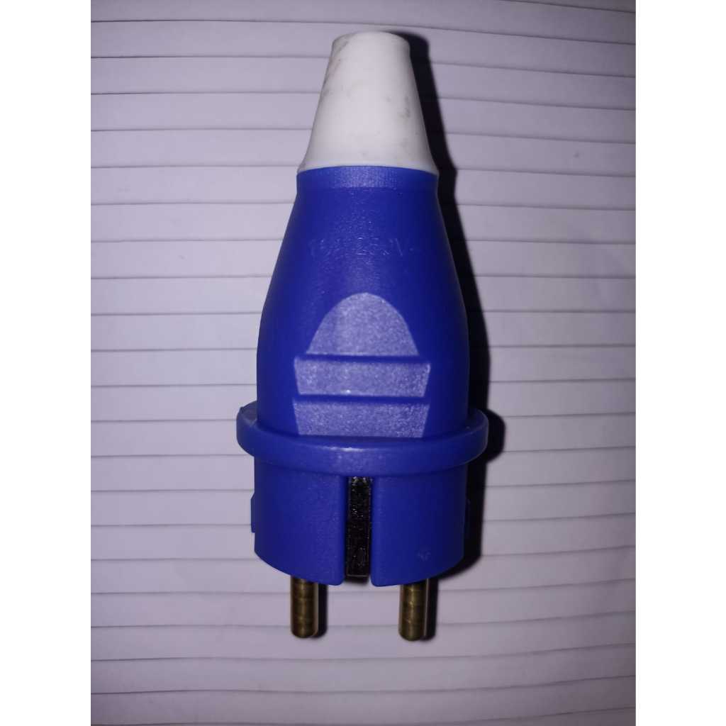 Steker Listrik/Colokan Listrik/Cop Listrik 2 Pin Warna Biru