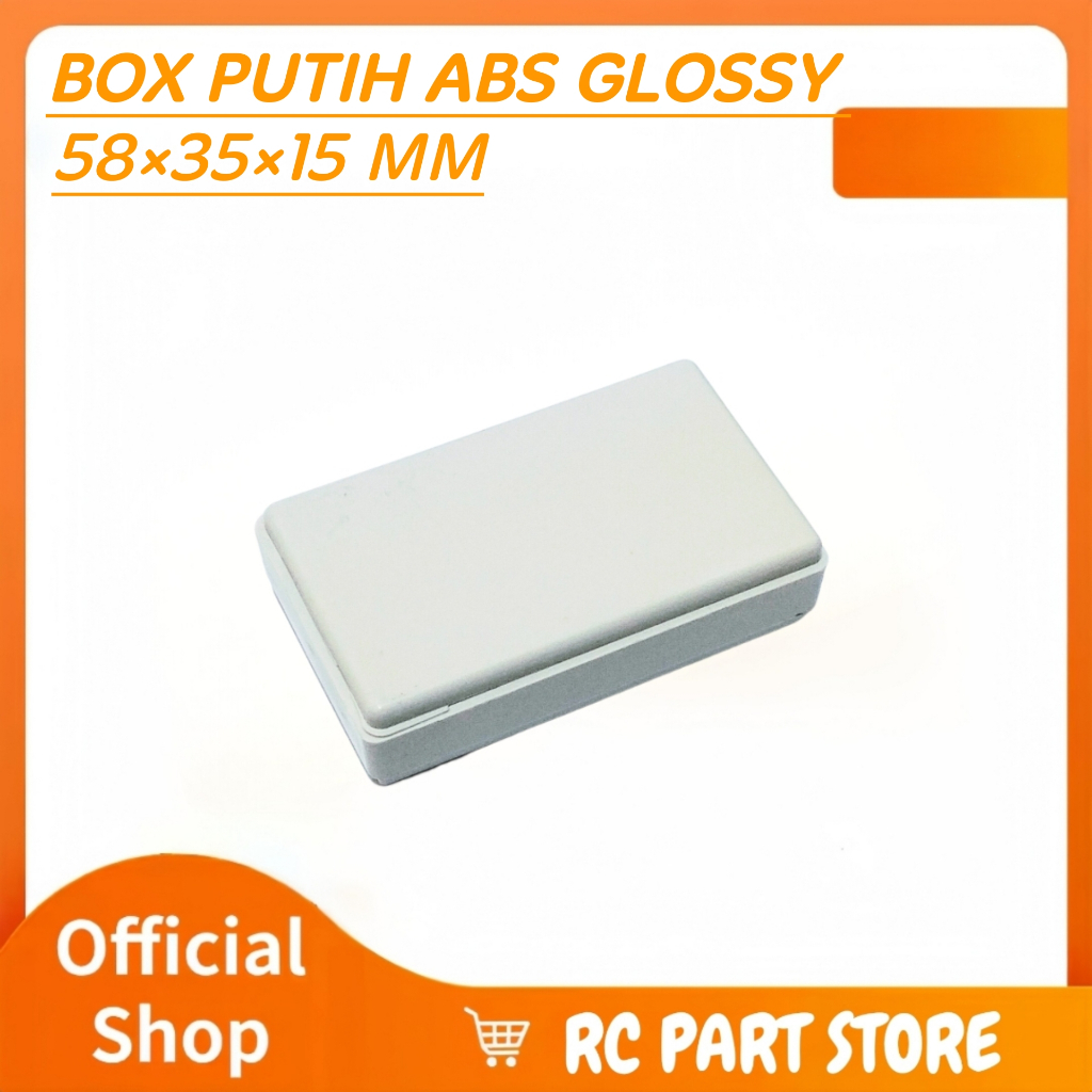 Box Plastik Putih ABS Glossy DIY Box Kotak Plastik Project Elektronik Kecil