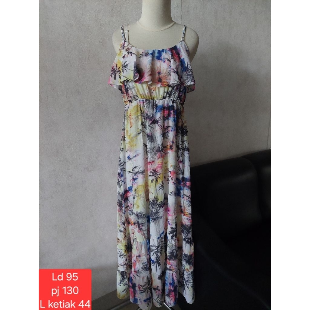 Candies maxy floral dress long dress  motif bunga dress pantai