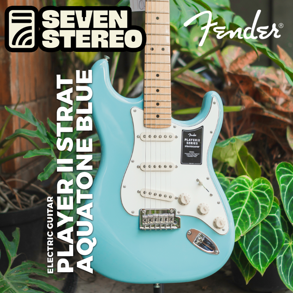 Fender Player II Stratocaster Electric Guitar Maple FB Aquatone Blue