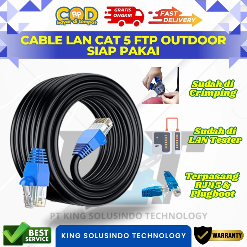 Kabel LAN Wifi Outdoor 100 Meter Kabel Internet LAN FTP 100M