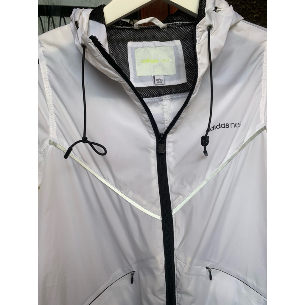 ADIDAS NEO WHITE JACKET - Adidas Neo Jacket Unisex | Adidas Neo Jacket Waterproof Anti Air | Adidas 
