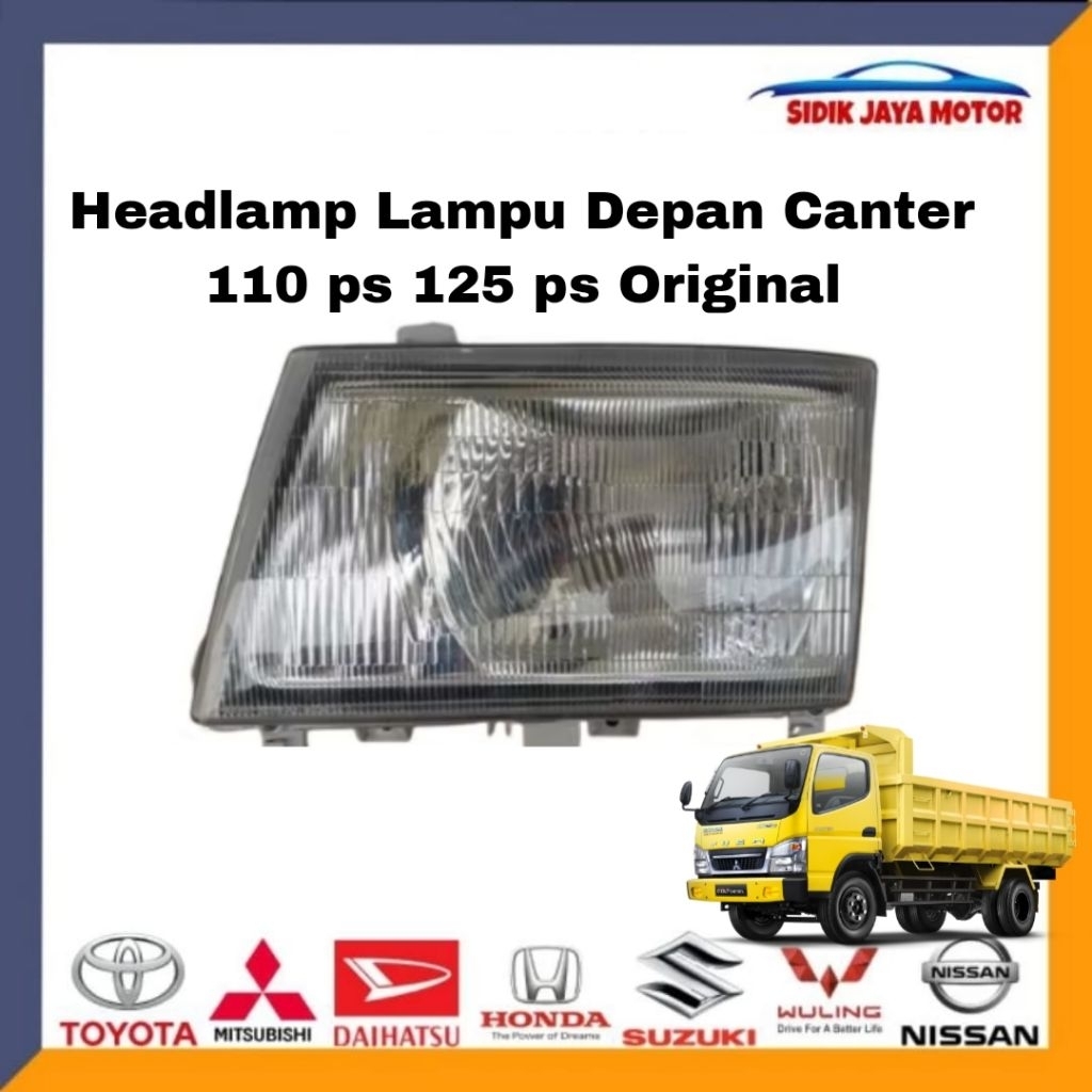 Headlamp Lampu Depan Mitsubishi Canter 110 ps 125 ps Original Copotan
