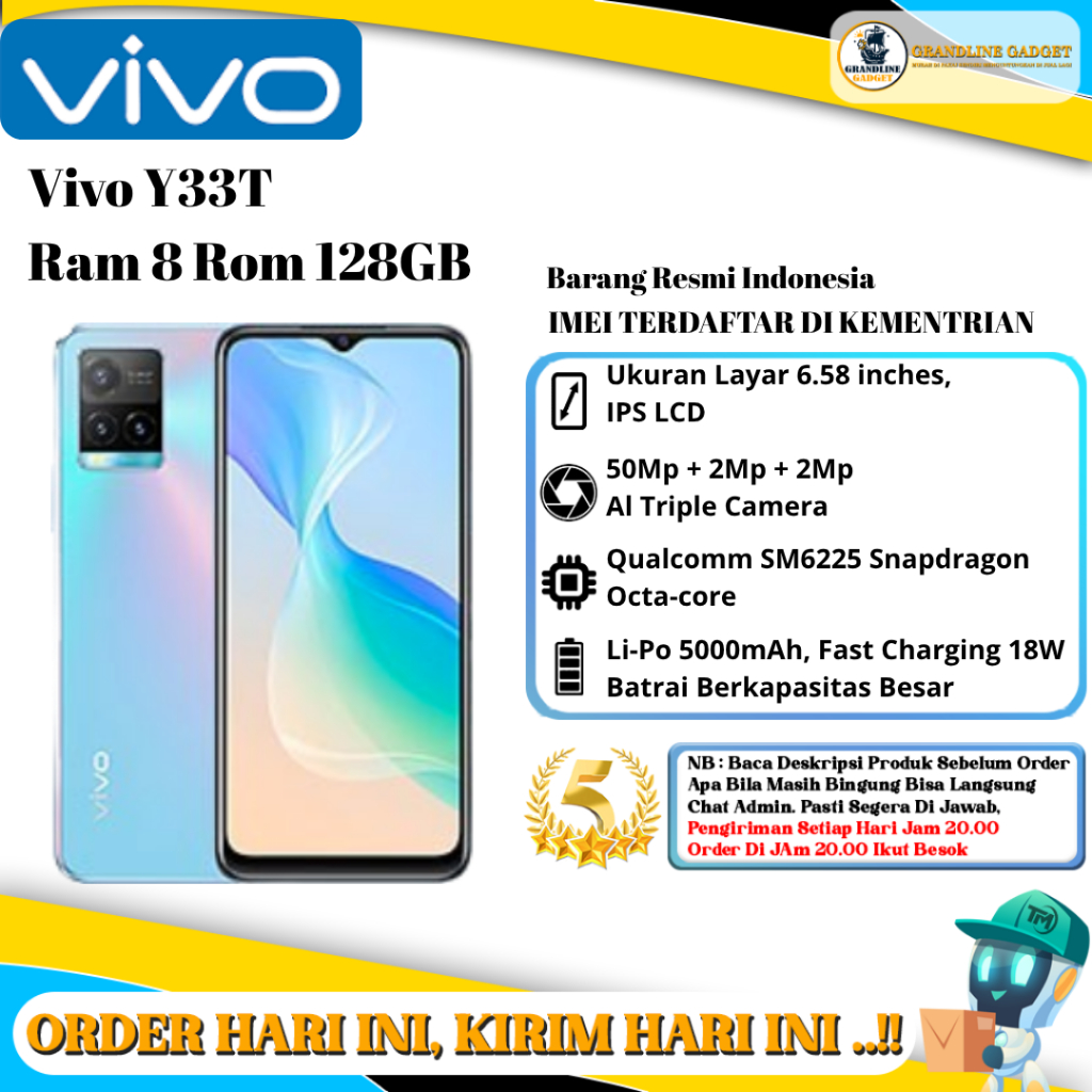 Vivo Y33T Ram 8 Rom 128GB