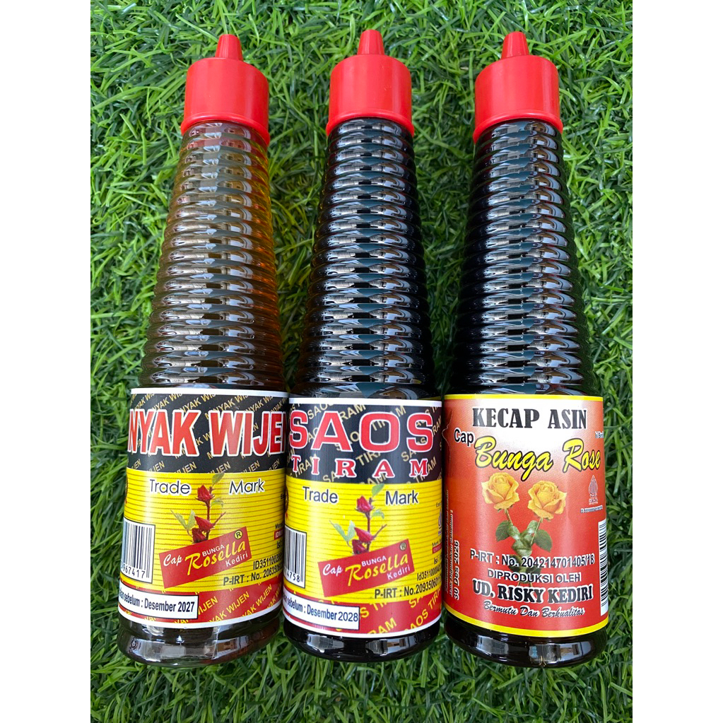 

Paket Hemat Isi 3 (Minyak Wijen,Saos Tiram,Kecap Asin,Raja rasa,Kecap Inggris,Kecap Ikan) 150ML HALAL