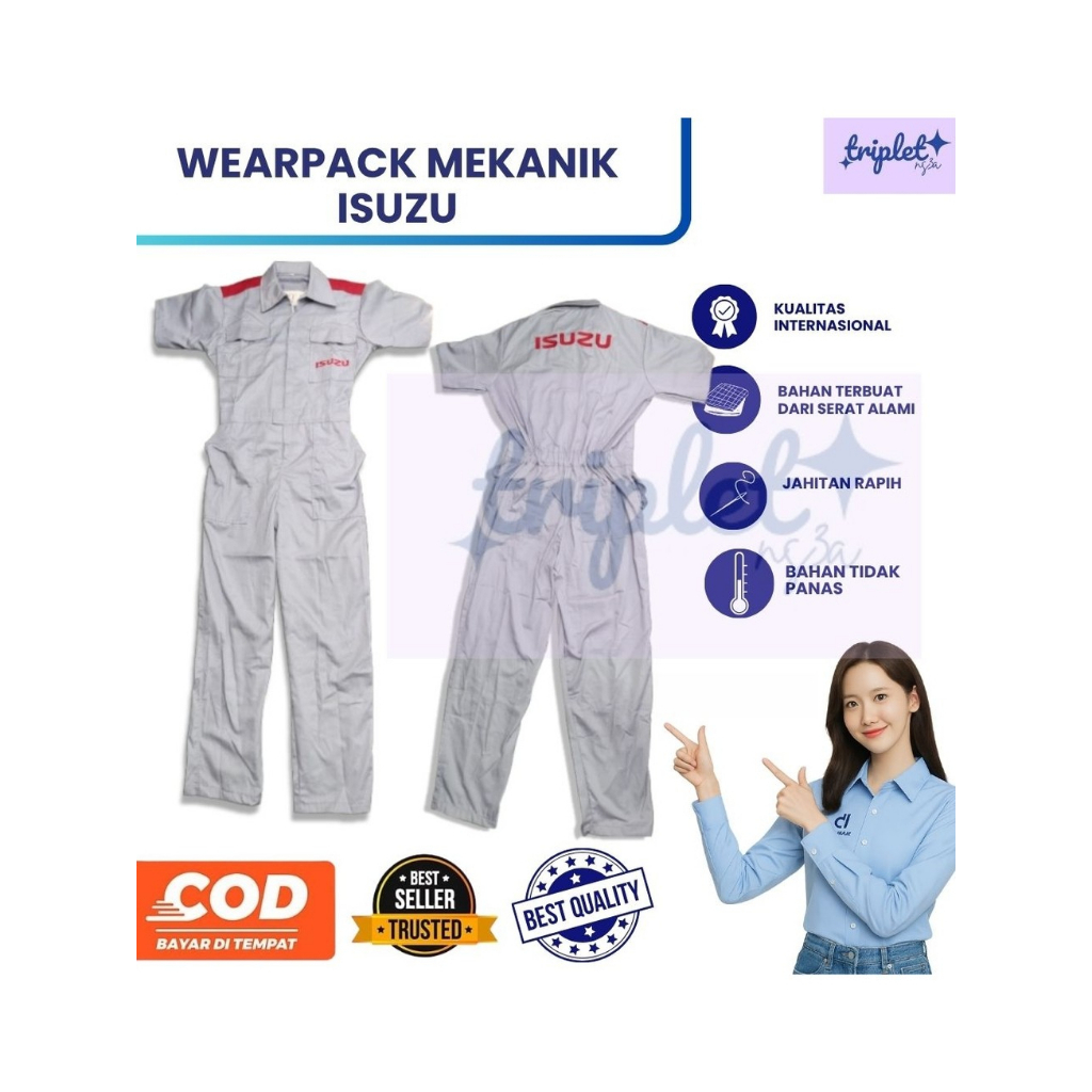 WEARPACK ISUZU | Seragam Isuzu| Wearpack Safety | Seragam Bengkel | Seragam Pria Isuzu