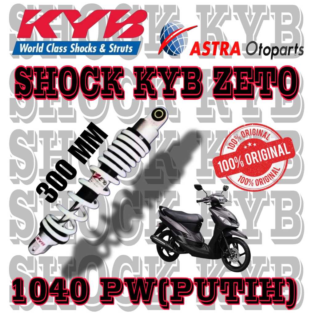 SHOCK BELAKANG MOTOR YAMAHA MIO SMILE MIO SPORTY FINO SPORTY SHOCK KYB 1040W ORIGNAL