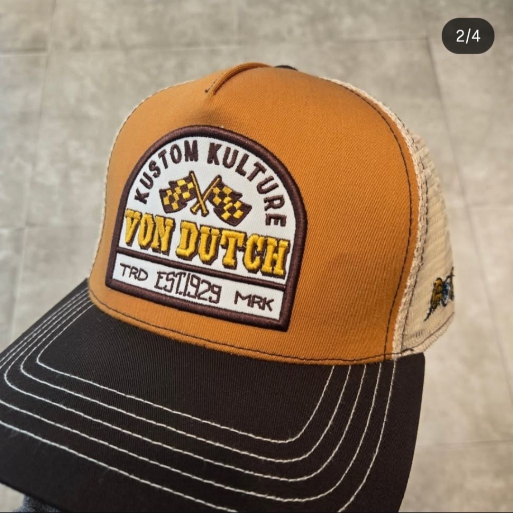 Topi Von Dutch Classic Orange Mrk Trucker Original