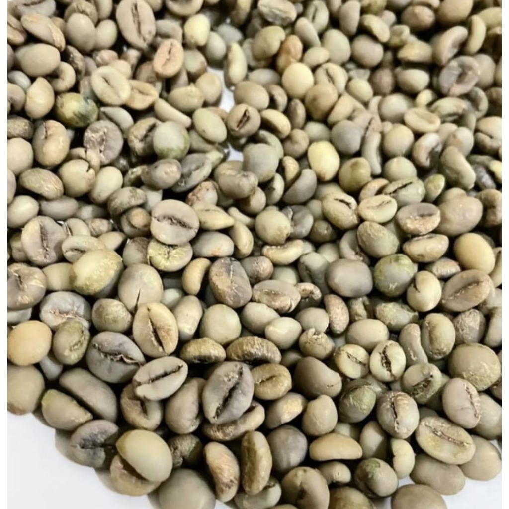 

biji kopi 1 kilogram siap sangrai , kopi mentah asli