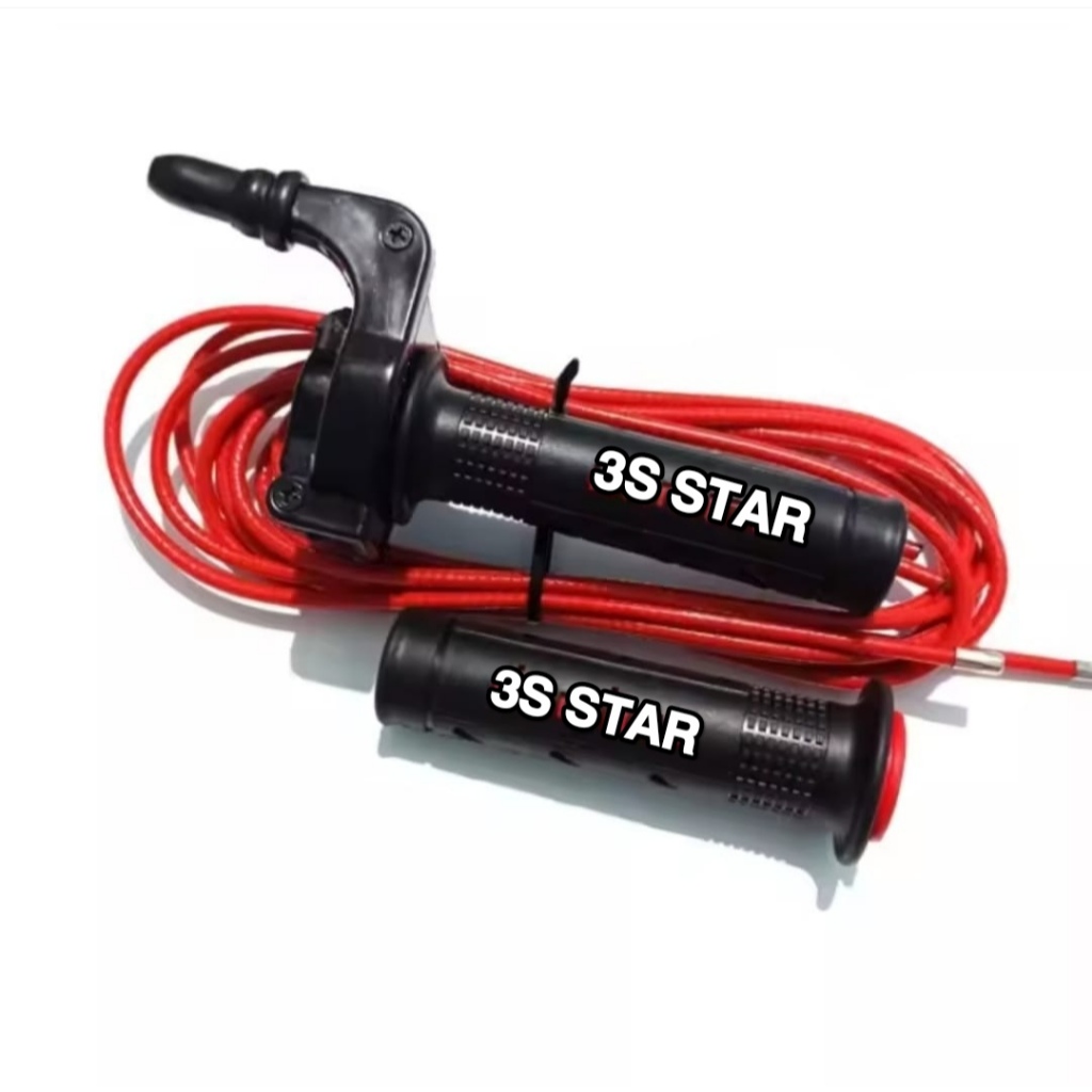 PAKET GAS SPONTAN YZ + KABEL GAS SERAT KARBON + GRIP SISIK BAHAN KARET EMPUK UNIVERSAL