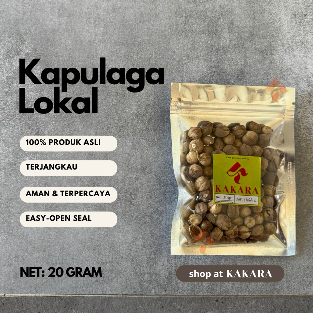 

KAKARA - Kapulaga Lokal / Cardamom 20 gram bumbu dapur bumbu masak kemasan kecil kemasan ZIP