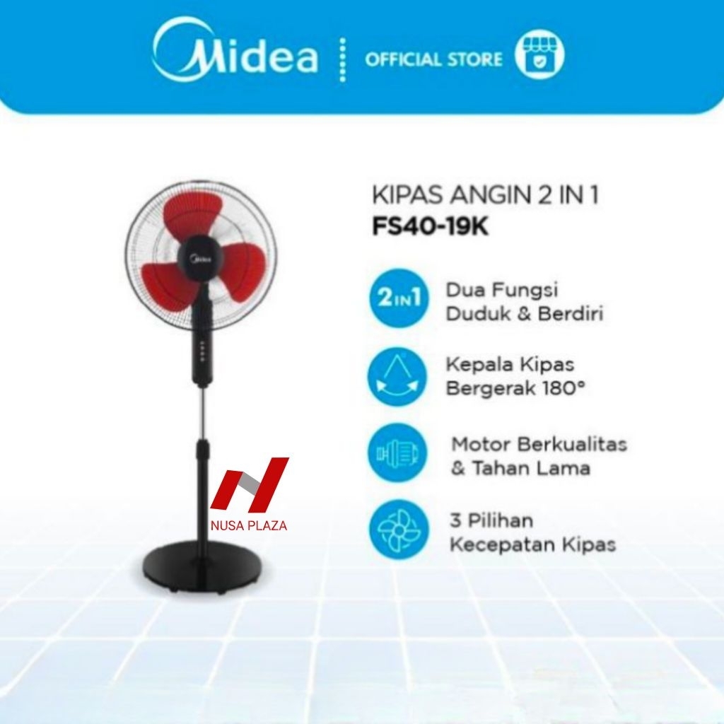 KIPAS ANGIN BERDIRI 16 Inch MIDEA FS40-19K
