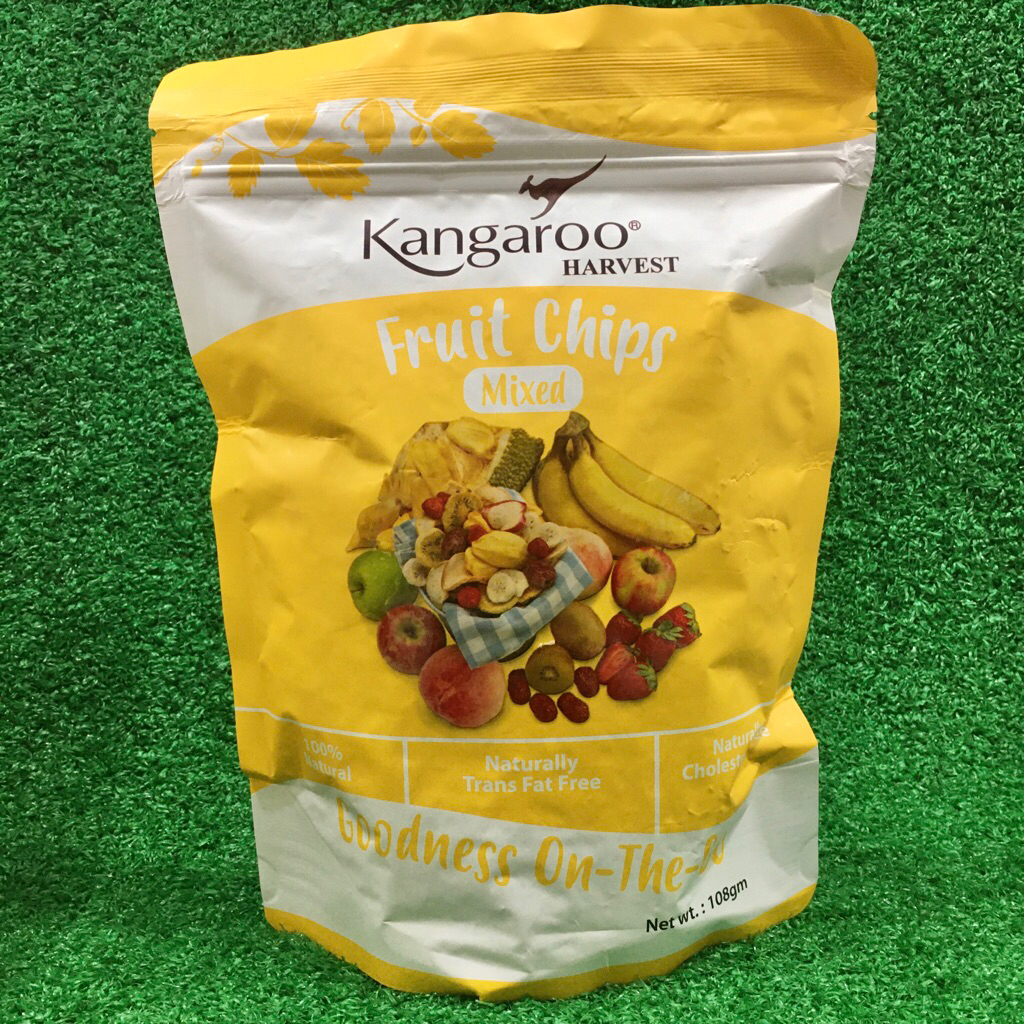 

Kangaroo Fruit Chips Mixed Campuran Keripik Buah Snack Kemasan Pouch 108gr HALAL