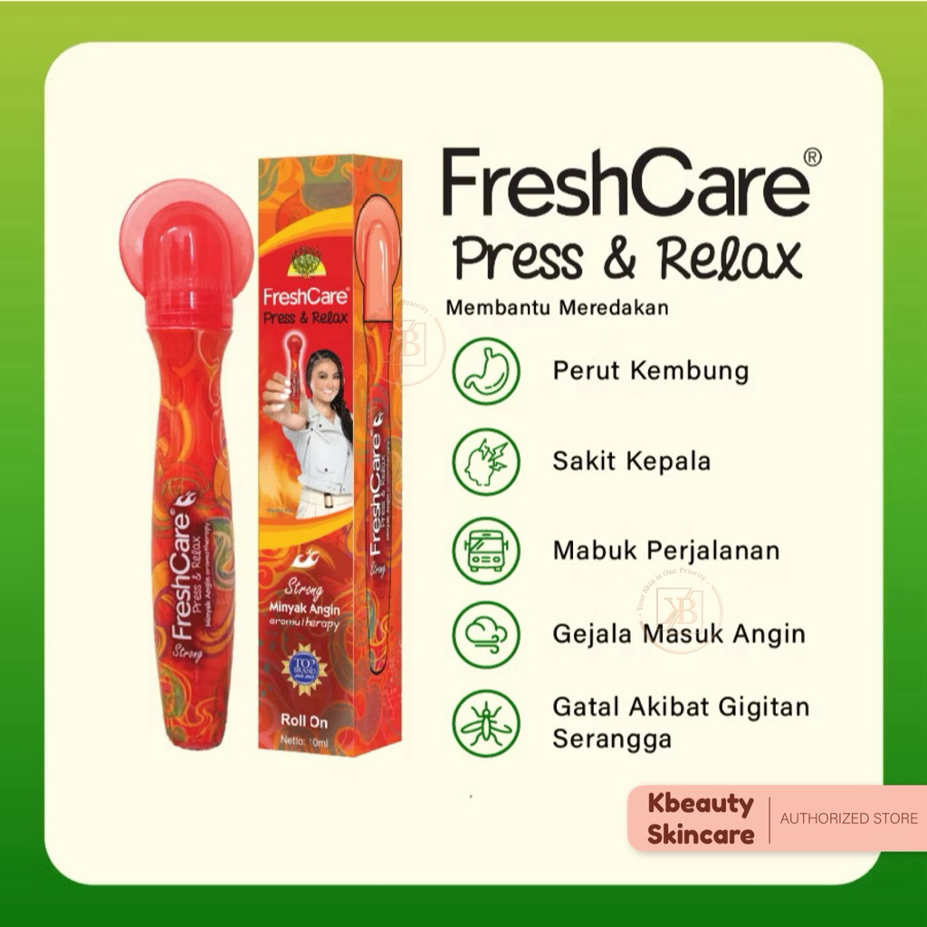 Fresh Care Press & Relax Roll On Strong | Kayu Putih