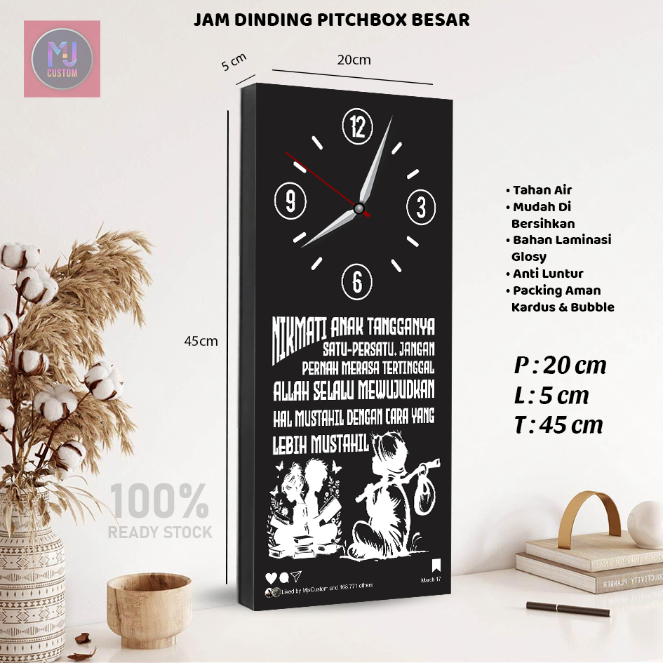 Jam Dinding Quotes Motivasi Berproses Sukses Hiasan Dinding