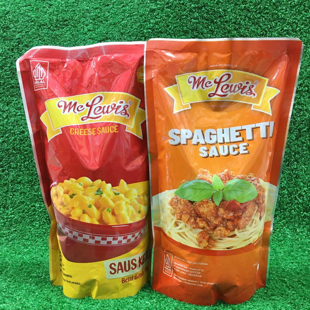 

Mc Lewis McLewis Cheese / Spaghetti Sauce Saus Keju / Bolognese Kemasan Pouch 1kg Lokal HALAL