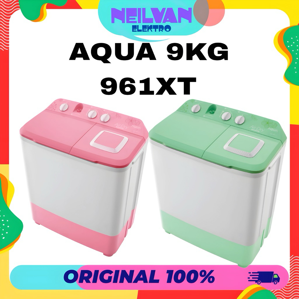 Mesin cuci aqua 9kg tabung 2 961xt mesin cuci 9kg aqua 2 tabung