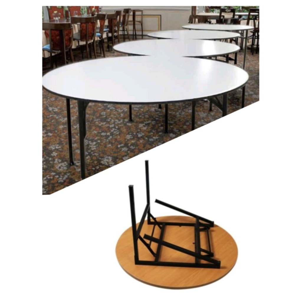 Meja IBM lipat otomatis D180/75 Round table hotel conference ballroom