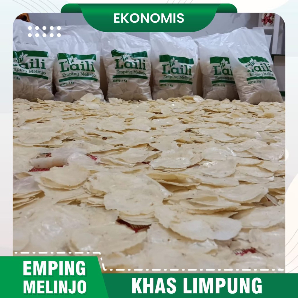 

Emping melinjo SUPER ASLI Khas Limpung jawa tengah ukuran 1 kg 500 gr 250 gr