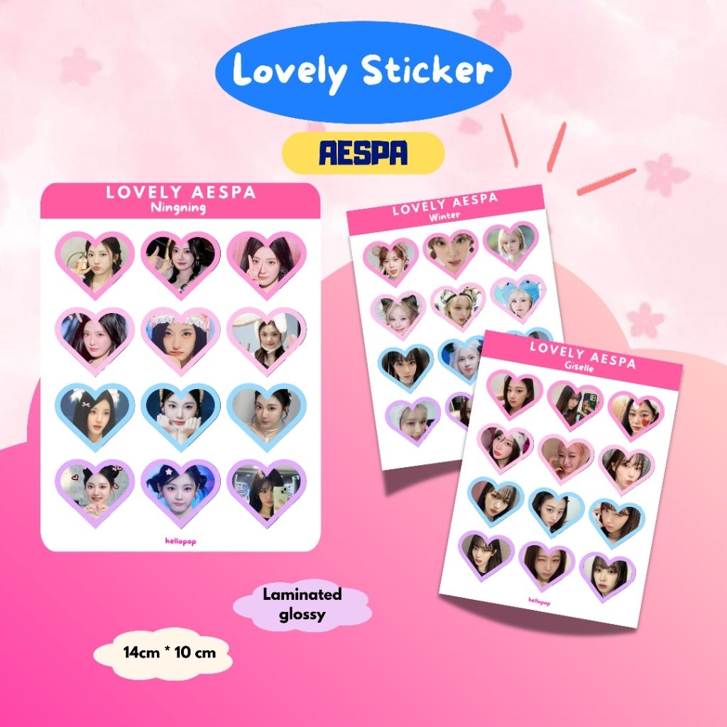 

STICKER LOVELY AESPA glossy no cutting