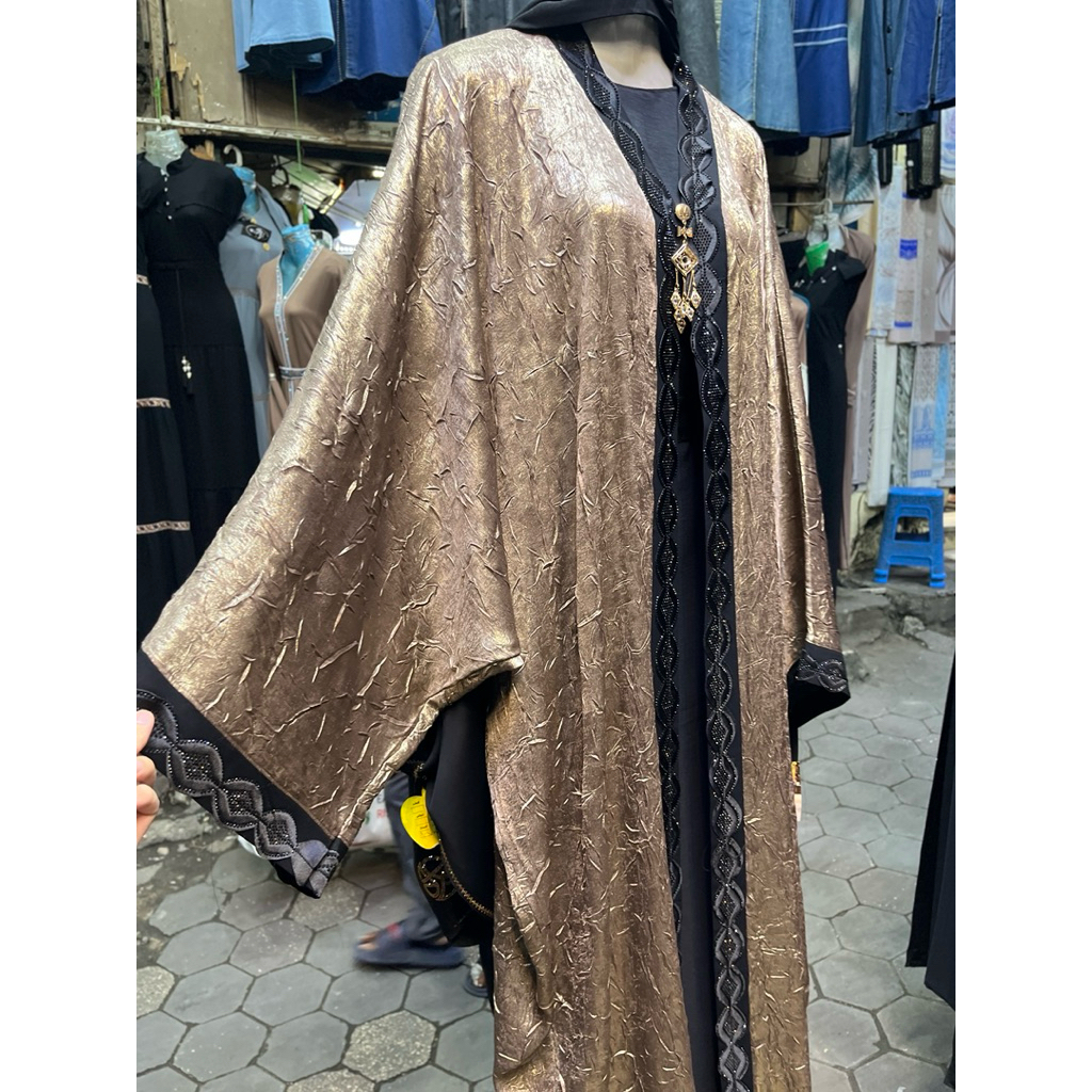 Abaya Wanita Dewasa Mesir Kaftan Free Pashmina original Premium