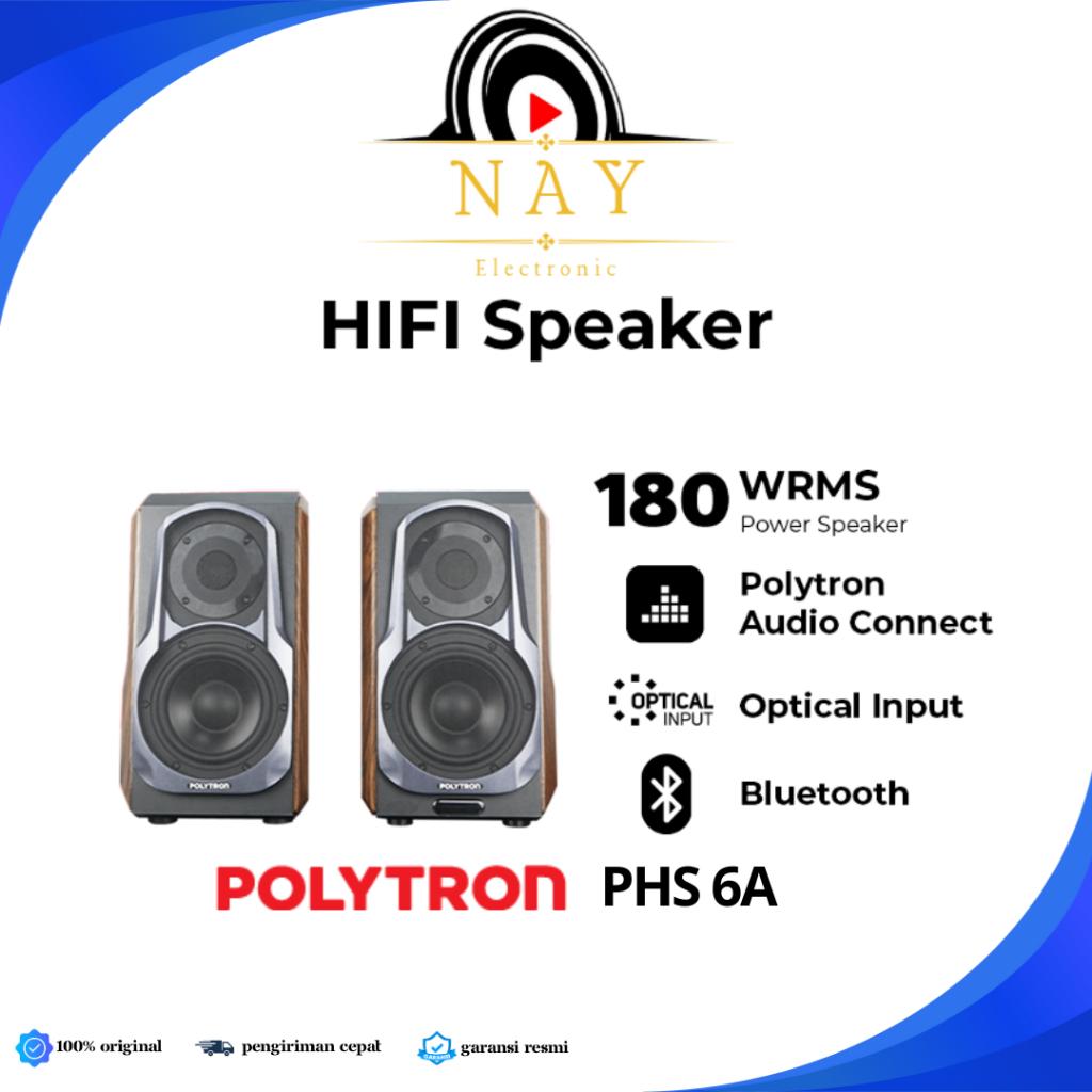 POLYTRON HiFi Active bookshelf speaker AUDIVO PHS 6A - POLYTRON PHS 6A / PHS-6A / PHS6A AUDIO BOOKSH