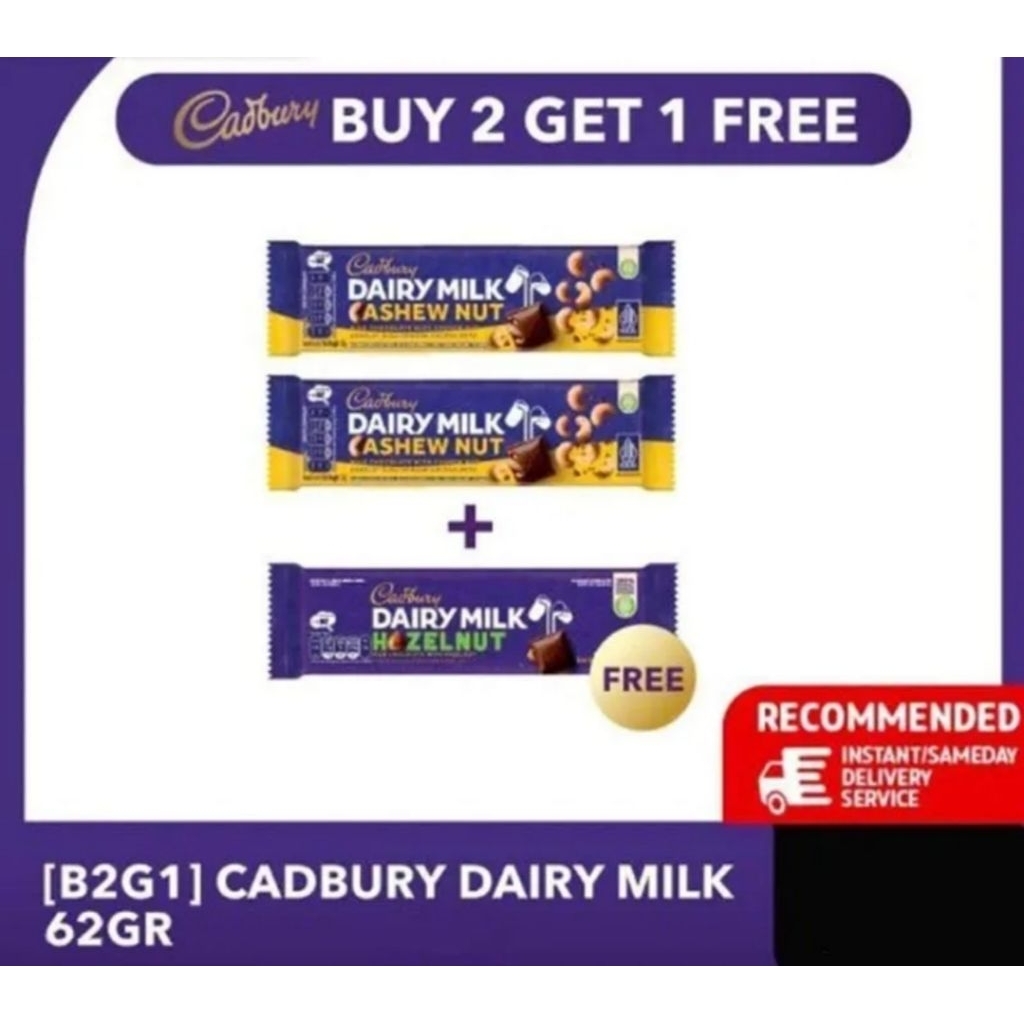 

CADBURY DAIRY MILK CASHEW NUT B2G1