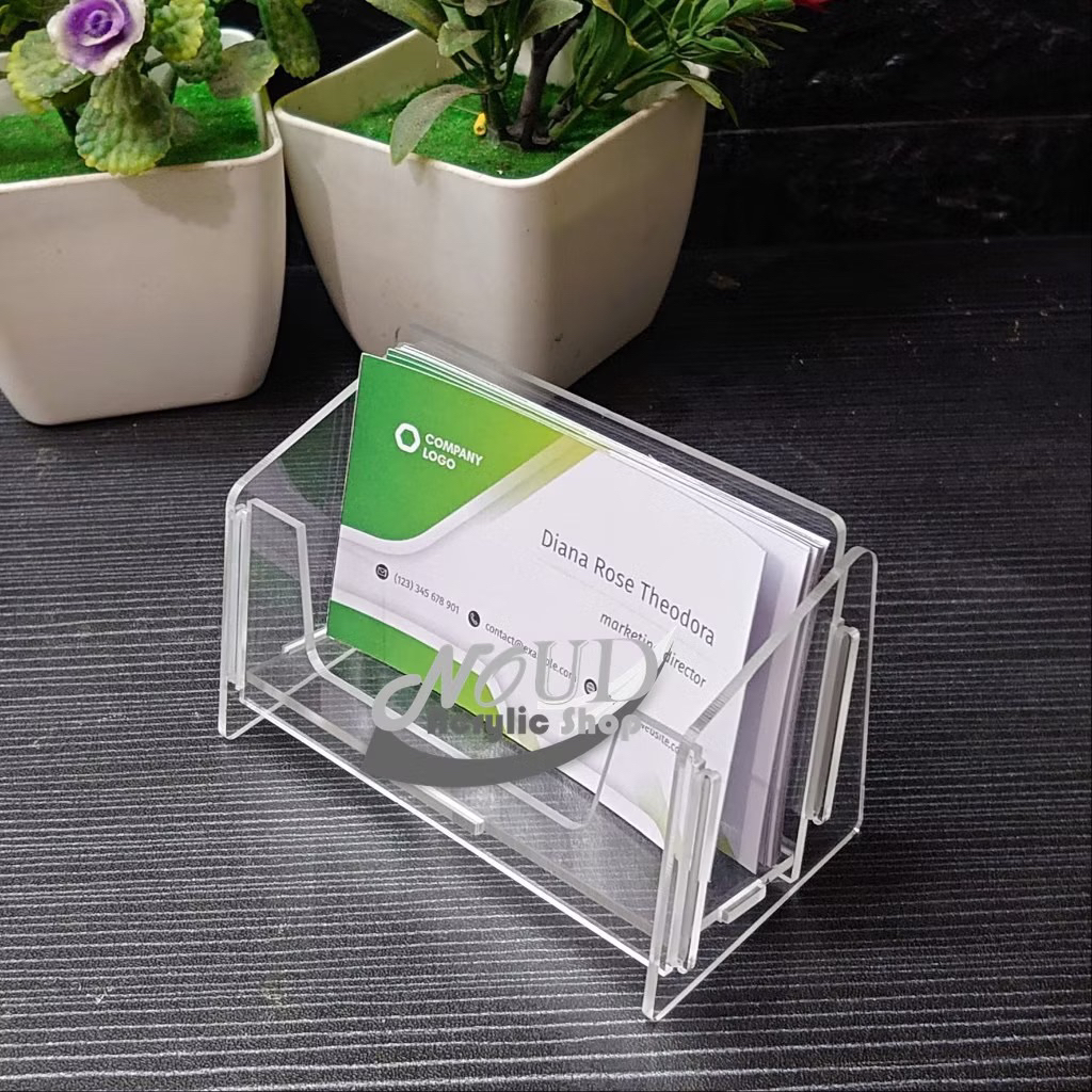 

Tempat Kartu Nama Akrilik / Acrylic Business Card Display Knock Down ( Rakit Sendiri )