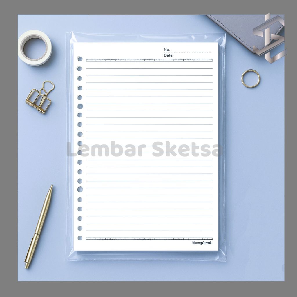 

Kertas Refil Ukuran A5 Loose Leaf garis dan polos isi 50 Lembar
