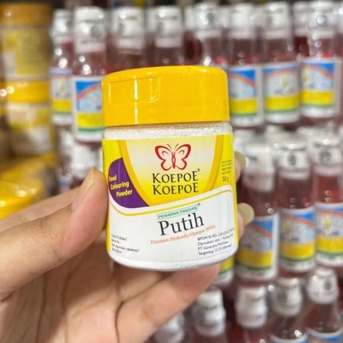 

Pewarna Putih Koepoe Koepoe 50 gram / Pemutih Bubuk / Bahan Kue