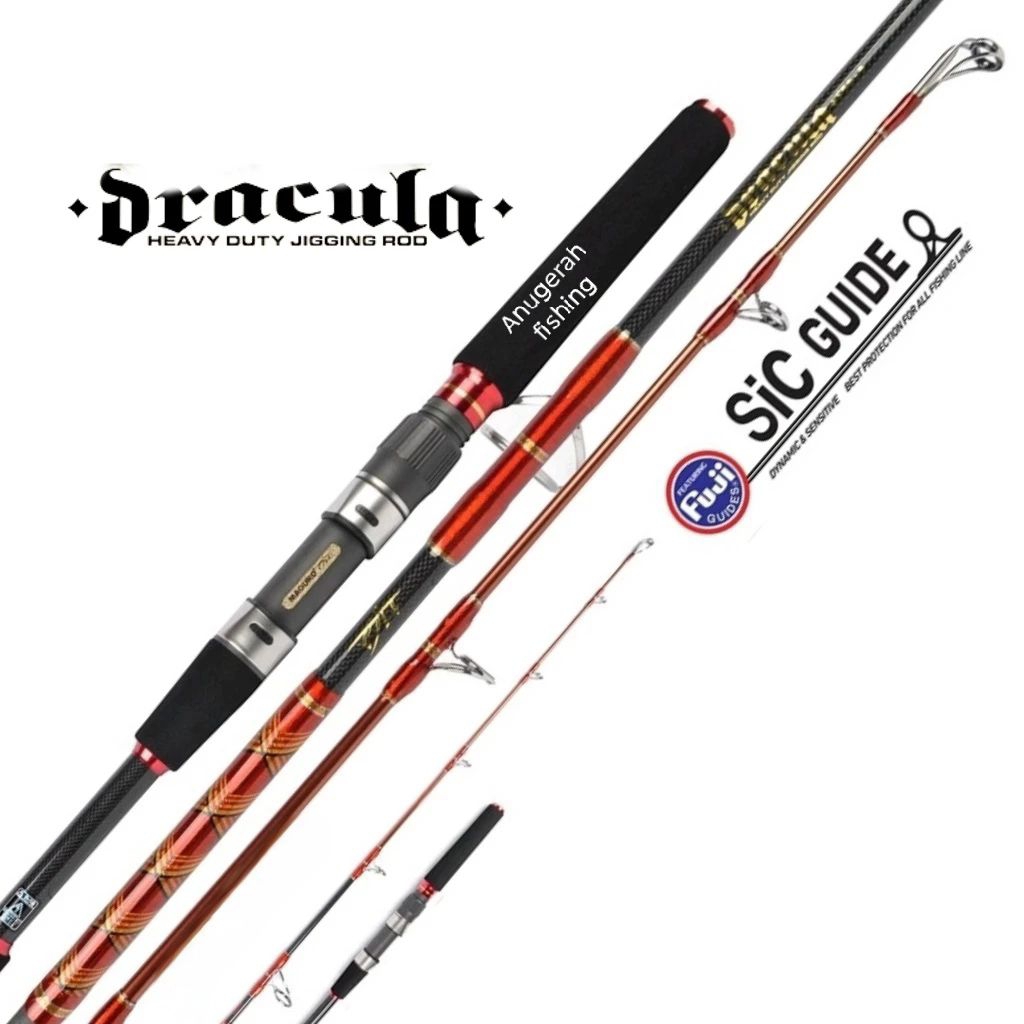 Joran Maguro Dracula | Jigging Rod | PE-4 | PE-6 | PE-8 | Fuji SIC | Monster Fish | alat pancing ori