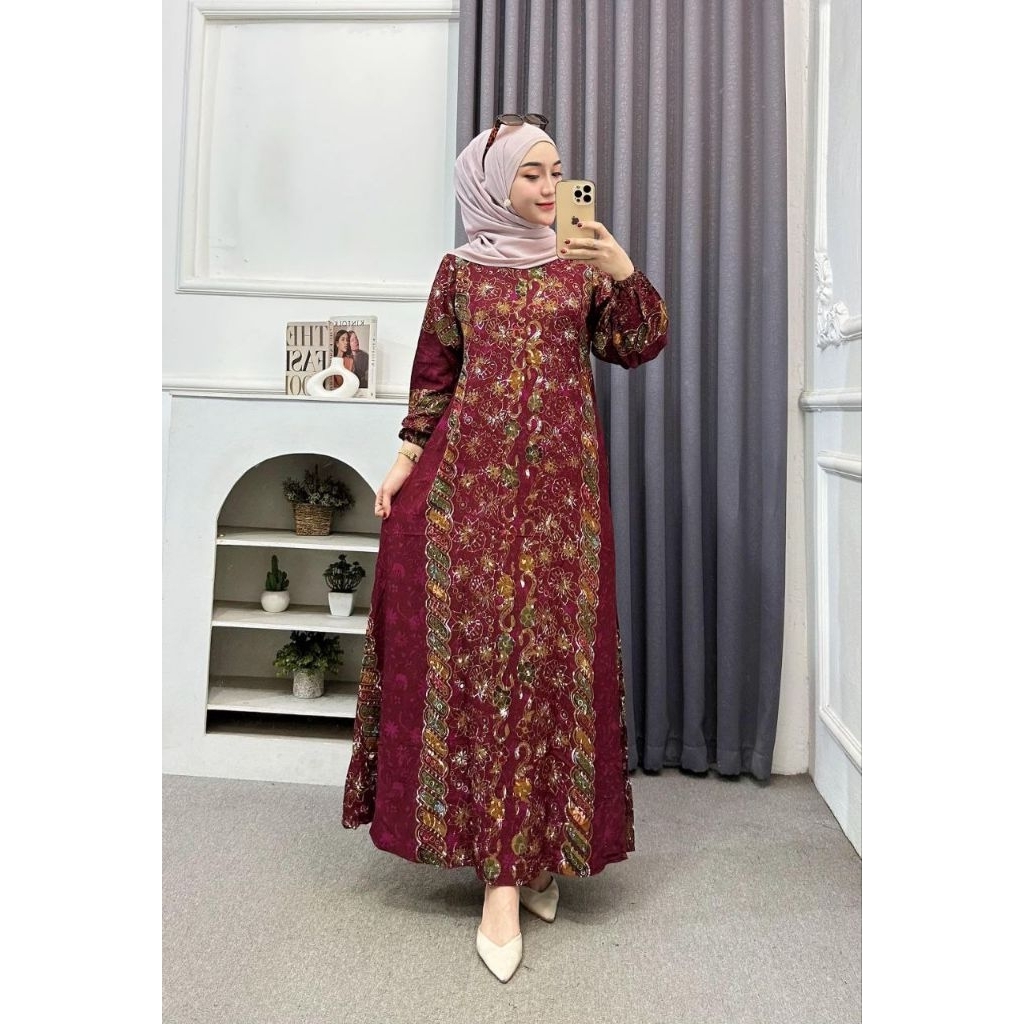gamis batik | gamis batik modern | gamis batik tulis | gamis batik pekalongan