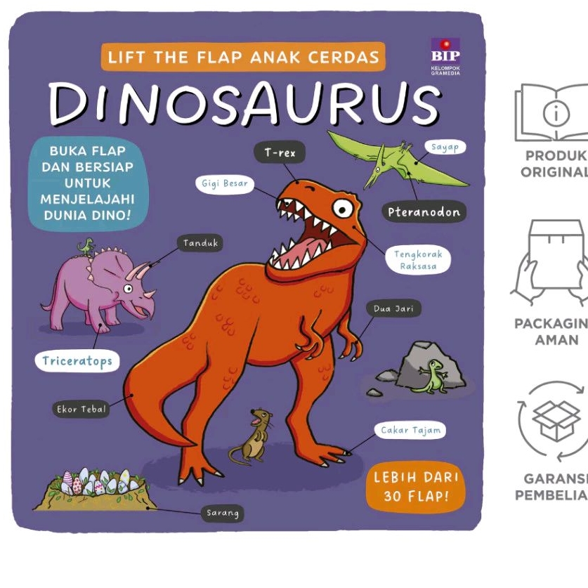 Lift the Flap Anak Cerdas: Dinosaurus (Templar Publishing) - Tokko_ku