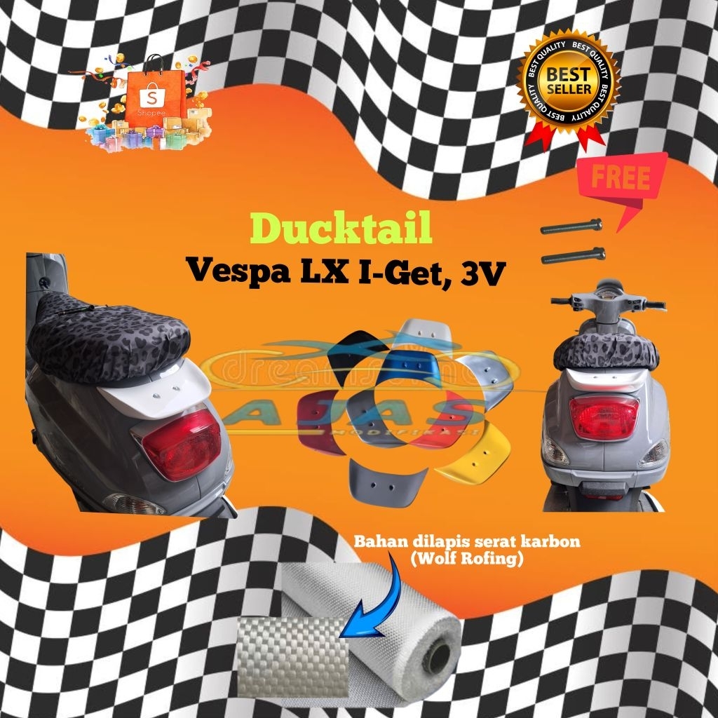 Vespa LX, Ducktail+Baut tinggal pasang PNP