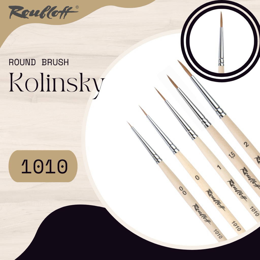 

Kuas lukis premium kolinsky round brush 1010
